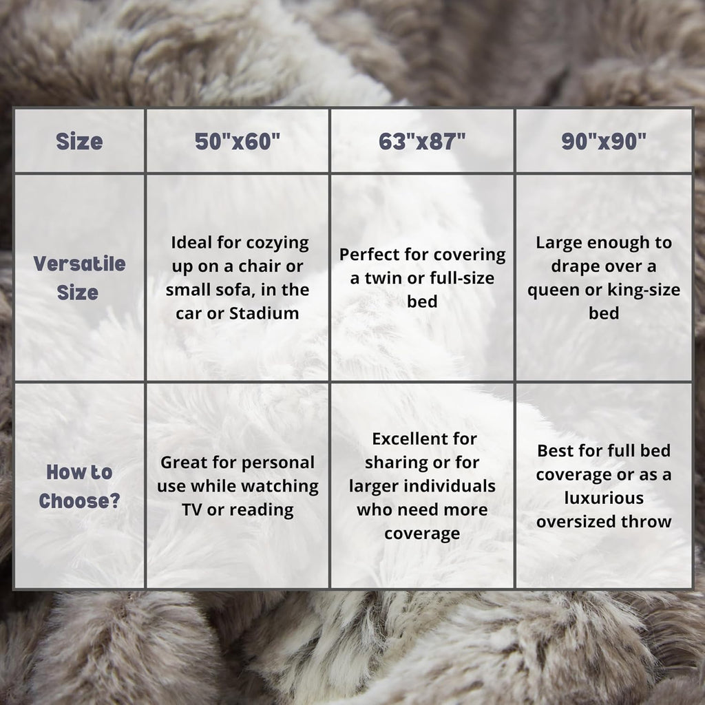 Tache 50 X 60 Inch Grey Snow Giraffe Super Soft Warm Striped Embossed Animal Pattern Faux Fur with Velvety Flannel Back Throw Blanket