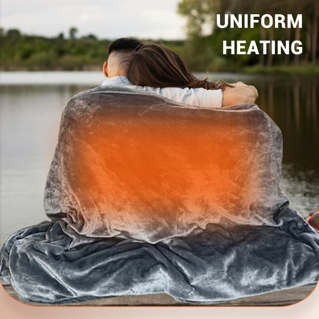 [Heated Blanket, 100x75cm] Machine Washable 12 Volt Electric Heated Blanket for Car, Truck, SUV, RV - 100x75cm